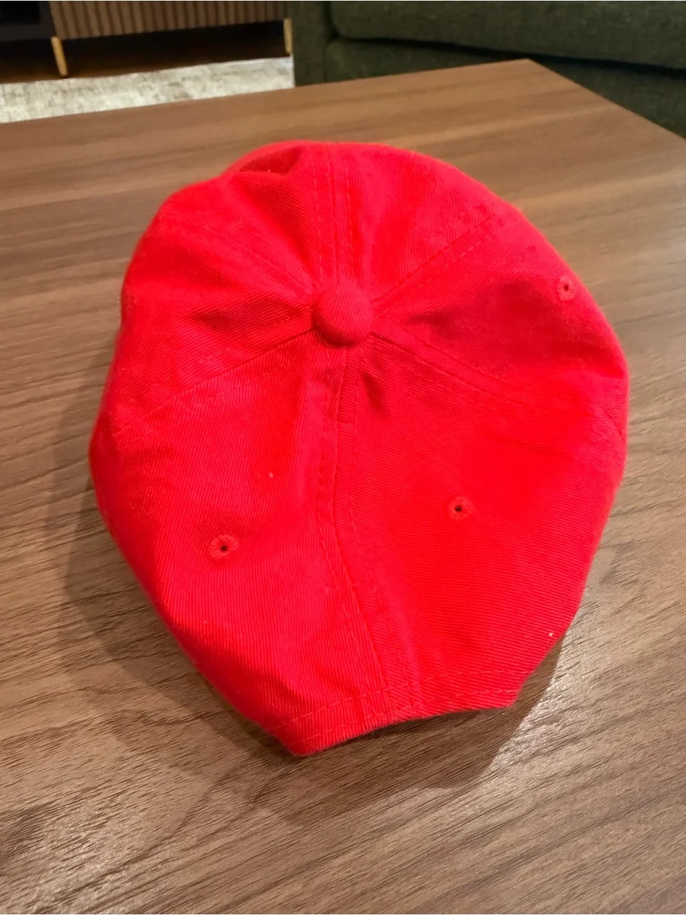 VTG Living Single Red 90's Dad Hat Embroidered Stitched Rainbow Adjustable